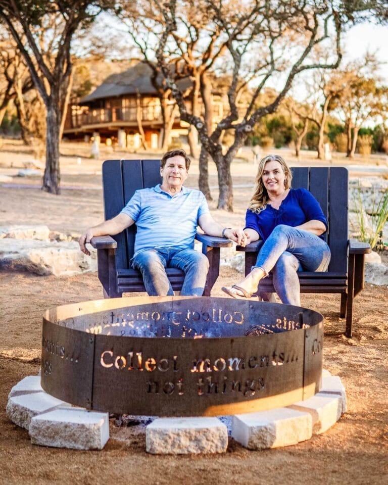 The hillside retreat Yvette and Ken built at Spoon Mountain Glamping, safari tents set among oak trees