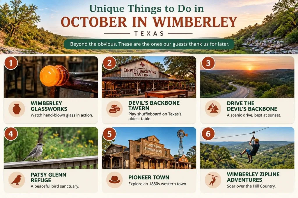 Unique Things to Do in October in Wimberley Texas