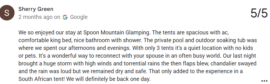 image 4 Spoon Mountain Glamping