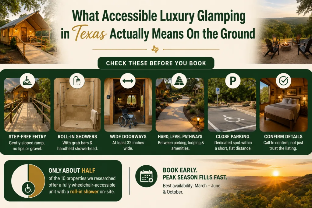 Accessible Luxury Glamping Texas: 10 Best Stays 2026 1 What Accessible Luxury Glamping in Texas Actually Means On the Ground