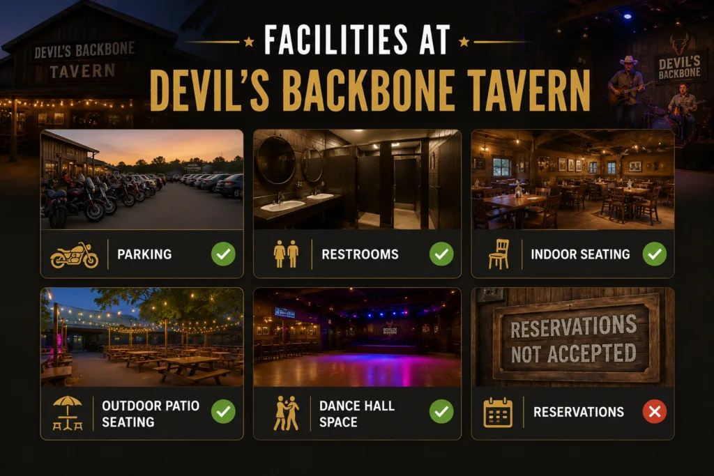 Facilities at Devil's Backbone Tavern