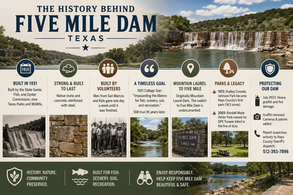The History Behind Five Mile Dam Texas