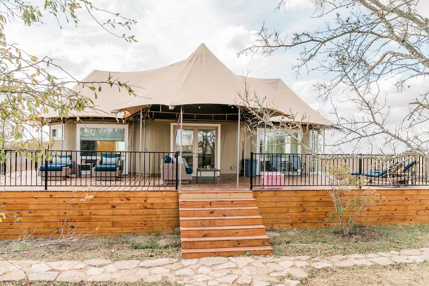 Luxury Glamping With Private Pools in Texas: 10 Best 2026 19 image 121 Spoon Mountain Glamping