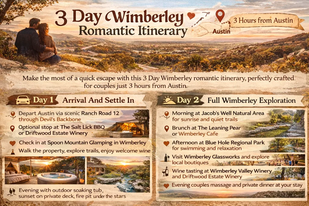 3 Day Wimberley Romantic Itinerary
