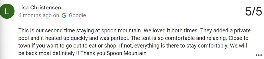 image 36 Spoon Mountain Glamping