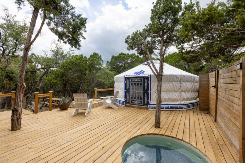 Romantic Weekend Getaways Near Austin: 10 Seasonal Picks (2026 Guide) 4 The Yurtopian, Wimberley: For Stargazers