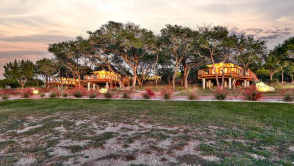 Safari tent at Spoon Mountain Glamping, Wimberley Texas