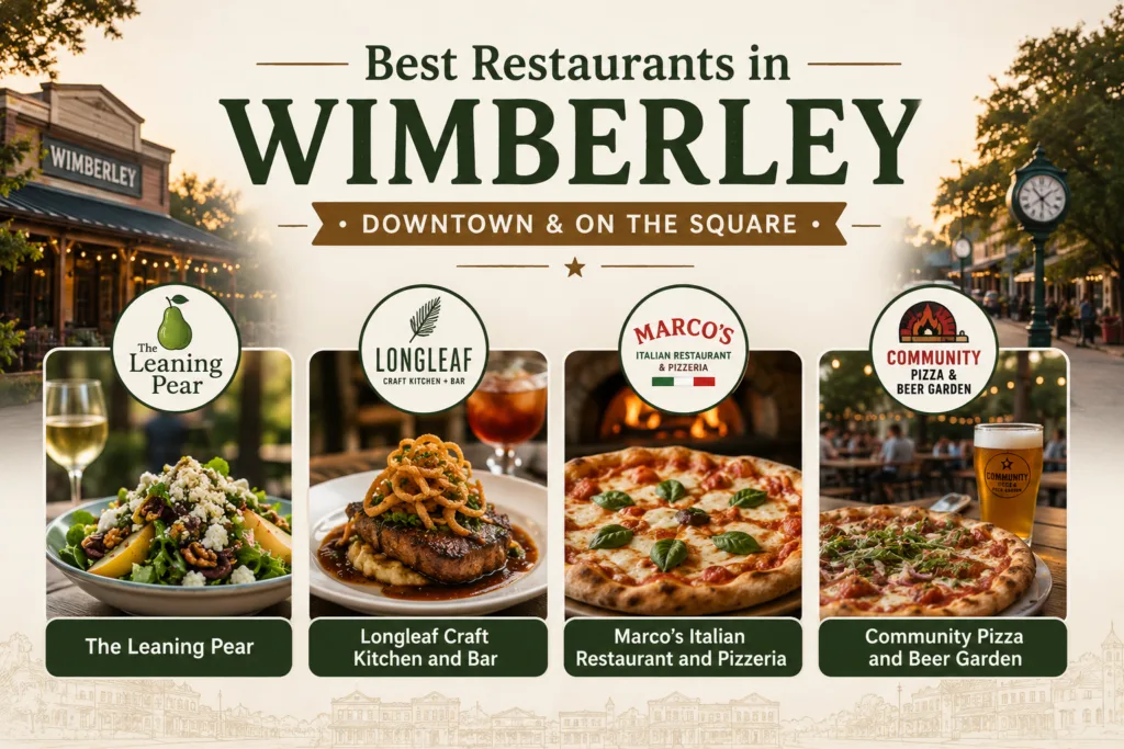 Best Restaurants in Wimberley Downtown and On the Square
