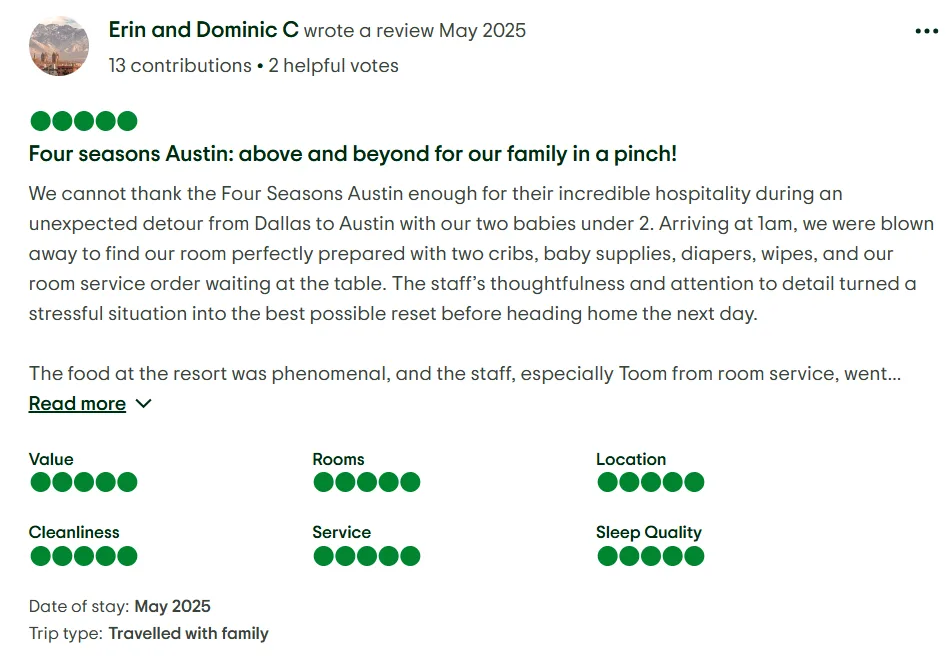 Adults-Only Romantic Getaways Near Austin (2026): 18 Picks 14 https://www.expedia.com/Austin-Hotels-Four-Seasons-Hotel-Austin.h21797.Hotel-Information