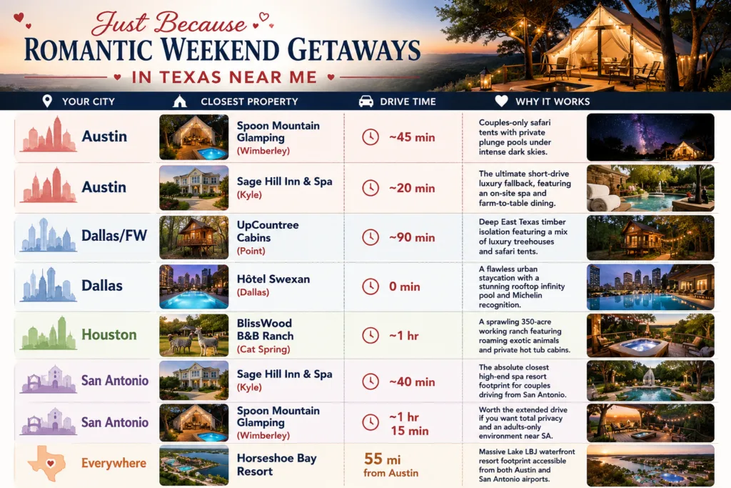 Romantic Getaways Near You